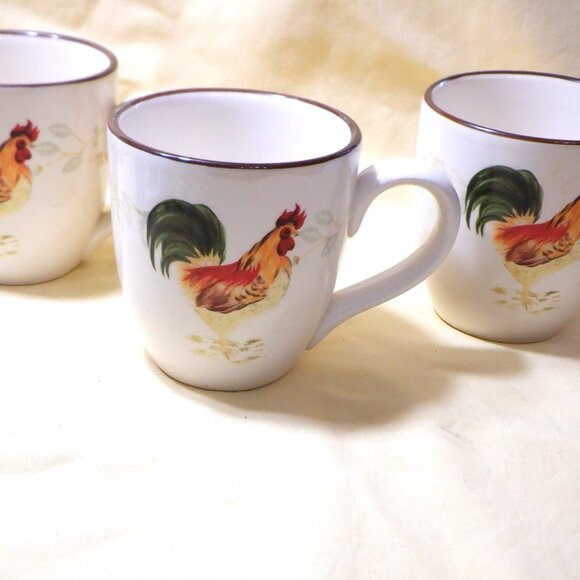 Set of (3) MUGS ROOSTER Design for ONE Price! - Picture 2 of 2